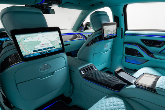 Leather seat back covers front seats